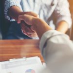 Business People Handshake Greeting Deal at work.